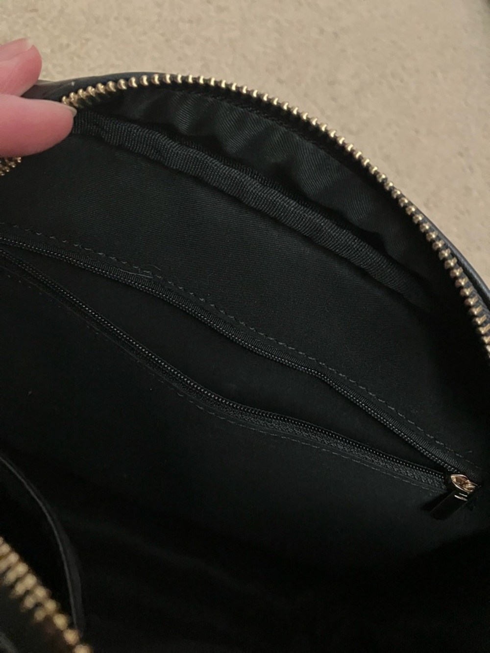 Goth Demon moon bunny crossbody bag, unique artsy design, macabre sketched art - Picture 11 of 15